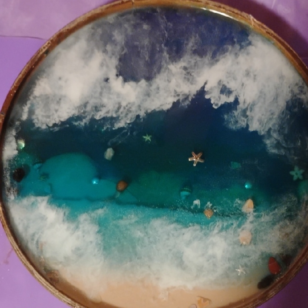 Ocean-Themed Resin Art Wall Decor